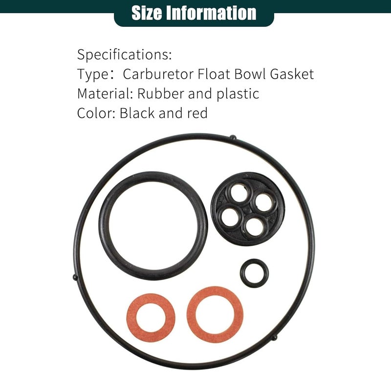 OXCANO 5 Pack 16010-ZE1-812 Carburetor Gasket Set Compatible with Honda GX240 GX270 GX340 GX390 WT30 WT40 GX120 GX160 GX200 EG2500 EG2200 GX110 Replacement for 11580 - Image 2